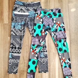 LuLaRoe Halloween set of 2 Leggings OS